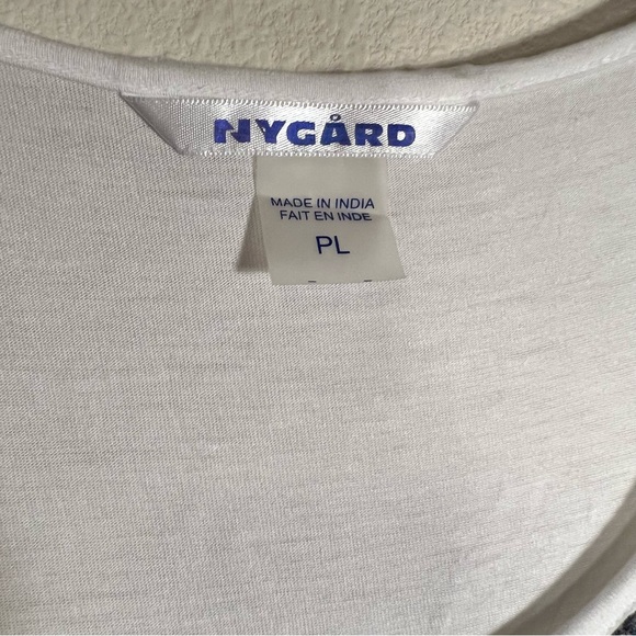 Peter Nygard Blue Coral Embroidered Floral Boho Top Blouse Size PL - Picture 3 of 10